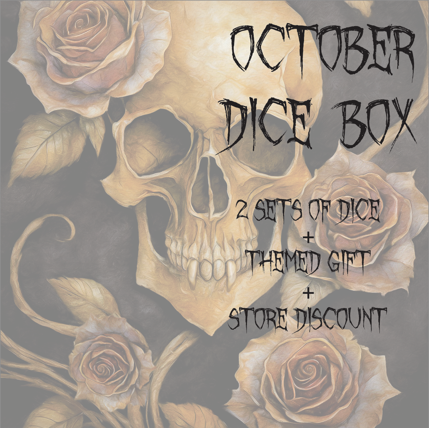 Halloween sub-box, dice subscription box, dnd dice box, monthly dice box