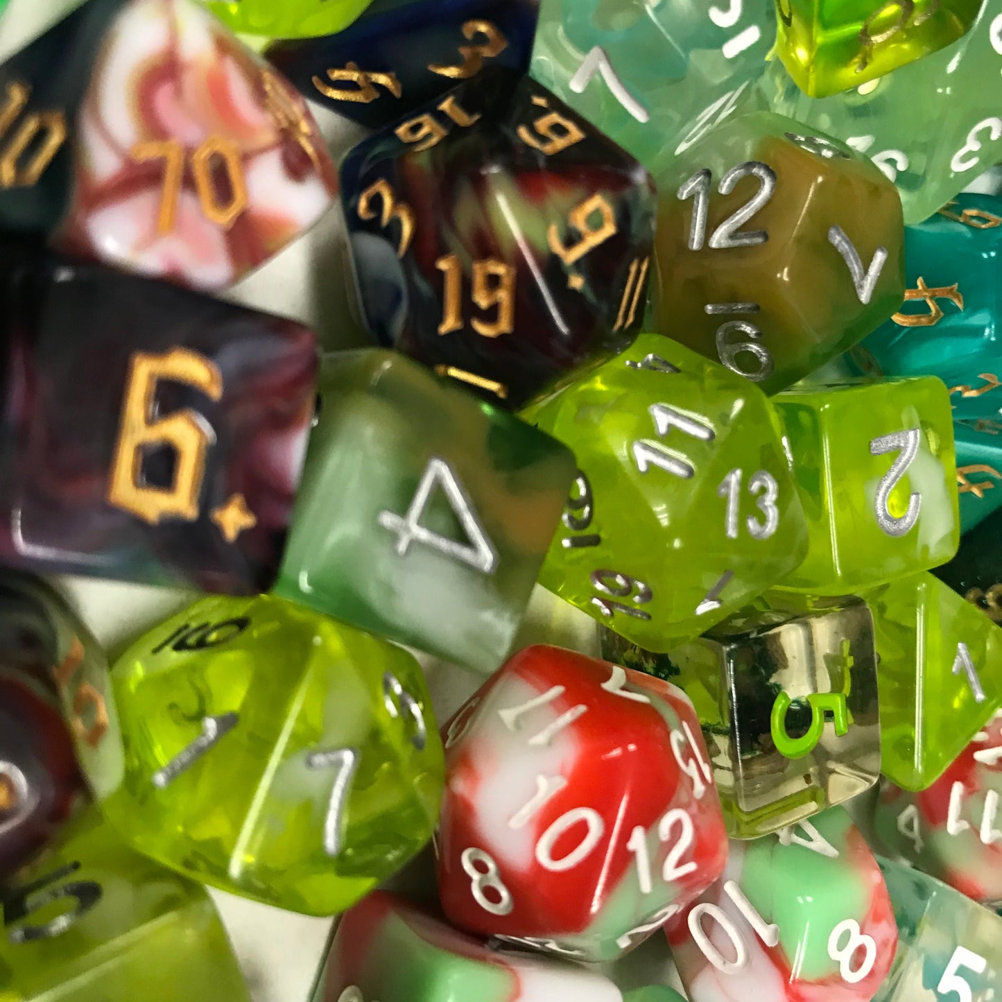 Random dnd dice sets, TTRPG dice set for role playing games and dice collectors from a UK dice store