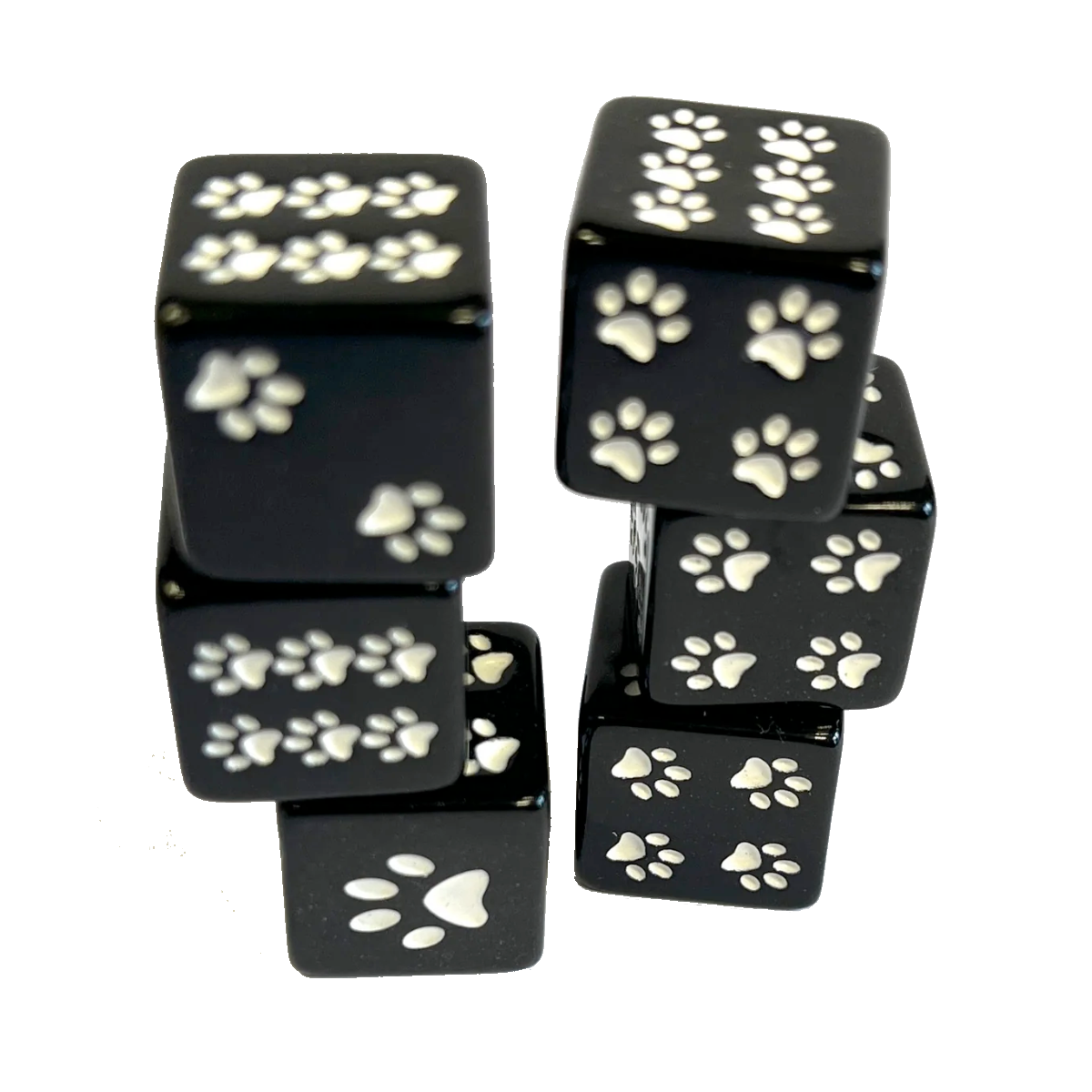 Toe bean d6 dice set, solo RPG using d6 dice, cat dice, two player RPG with d6 dice