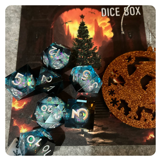 December dnd dice box, sharp edge dnd dice set 