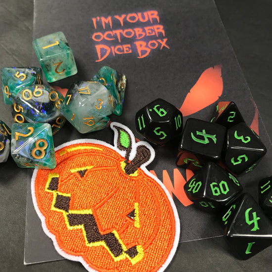 monthly dice sub-box, rpg dice box, dnd dice, dice goblin, critical critter, dice dragon