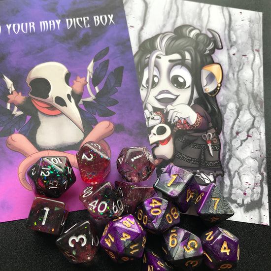 monthly rpg dice sub-box, dice sub-box, dice goblin, critical critters