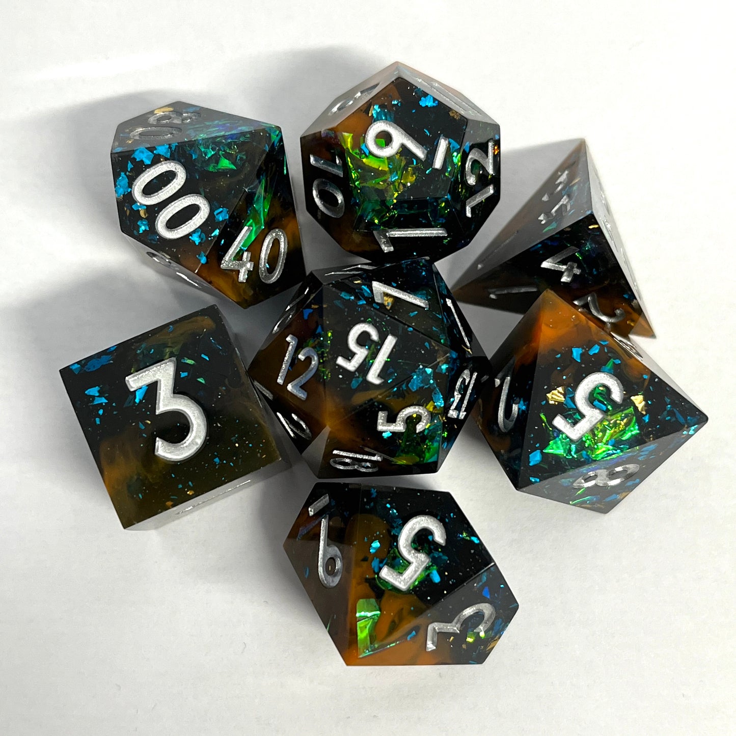 Moon Rock sharp edge dice set