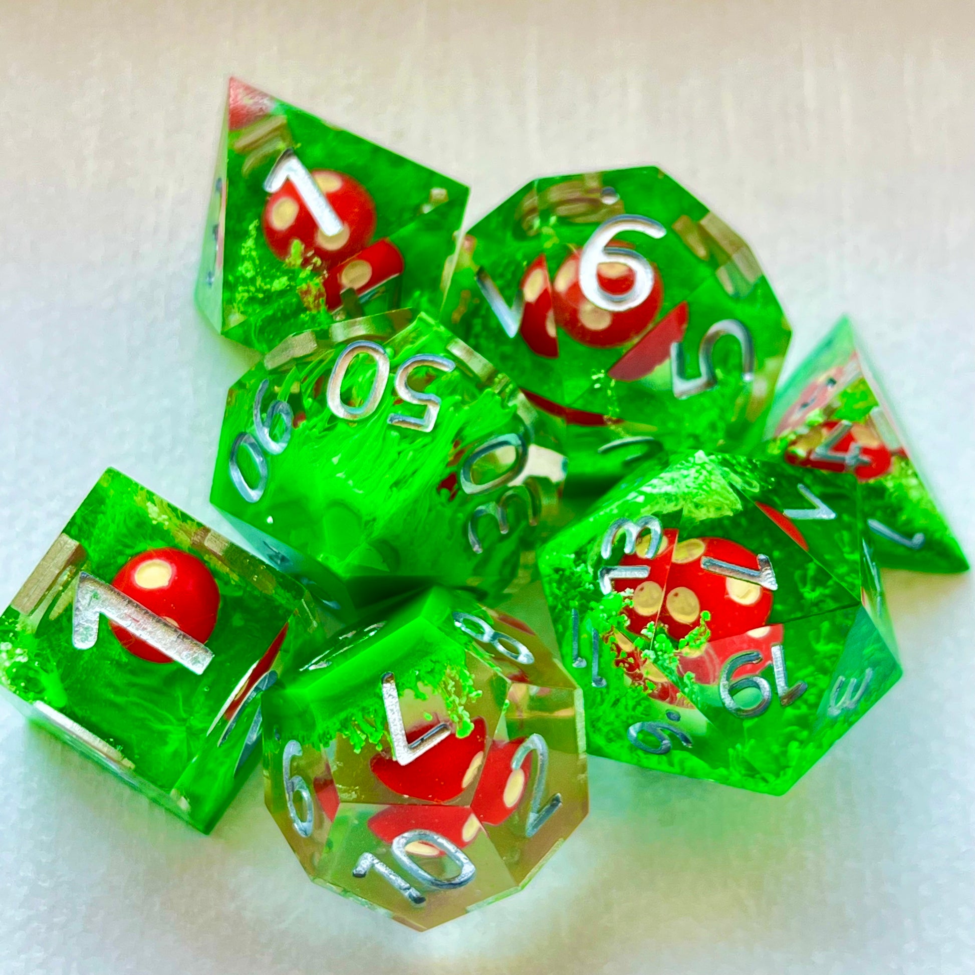 sharp edge dnd TTRPG dice set for role playing and dice goblin collectors