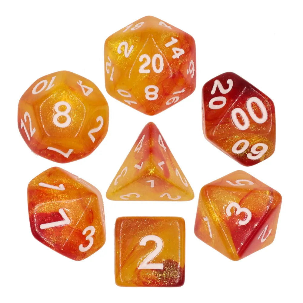 Magma TTRPG/DnD dice set