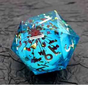 liquid core dice, Liquid core D20 chonk, large d20 liquid core dice, rpg dice, dice goblin