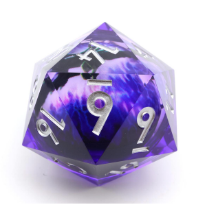 Liquid core D20 chonk, large d20 liquid core dice, rpg dice, dice goblin