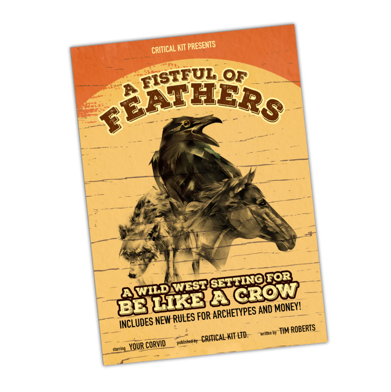 Fistful of Feathers a western solo rpg setting for be like a crow, solo journalling game