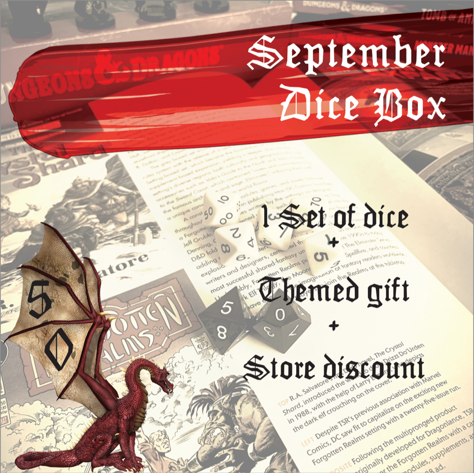 dice sub-box, dice subscription box, dnd dice box, monthly rpg box