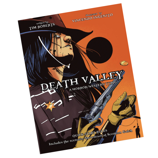 Death Valley a horror/western rpg, where you play the undead. Based on the Year Zero Engine