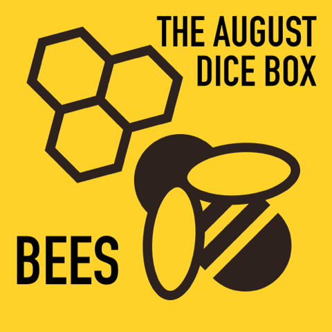 DNDsub-box, bee dice, rpg dice for role playing games, critical critters and dice goblin collectors