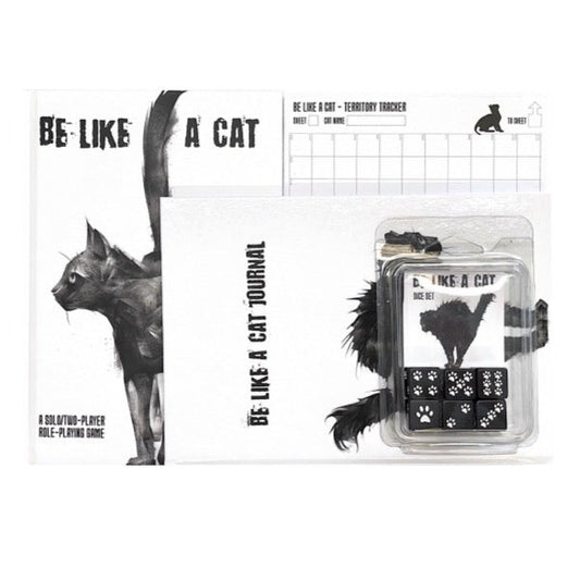 Be like a cat a solo and two player RPG, journalling game, solo RPG, two player PRG