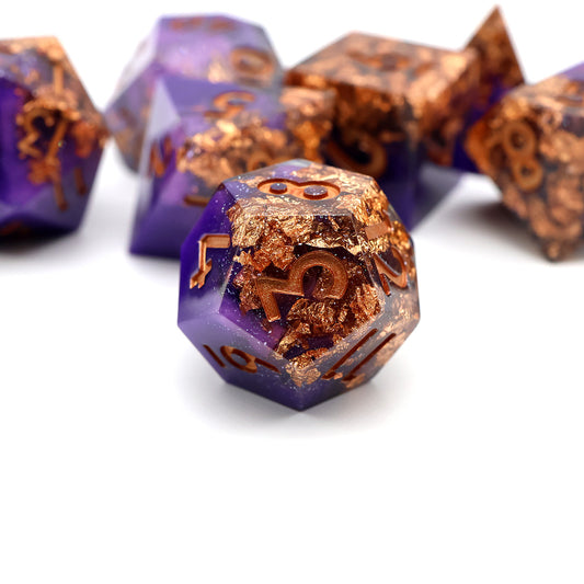 sharp edge dnd, TTRPG role playing game dice sets for dice goblin and dice dragon collectors