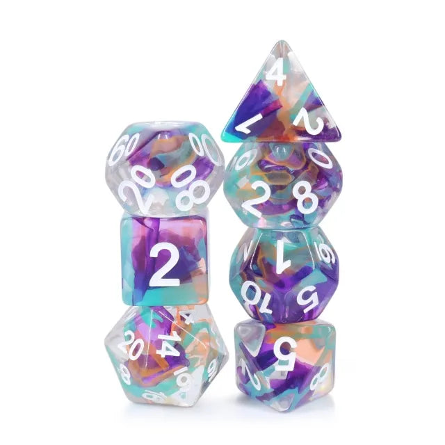 DND fairy dice set, dnd dice, rpg dice, dice goblin and critical critters