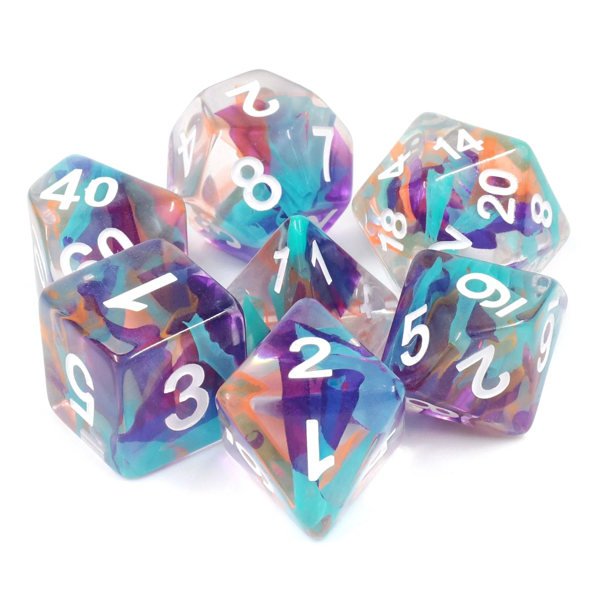 DND fairy dice set, dnd dice, rpg dice, dice goblin and critical critters