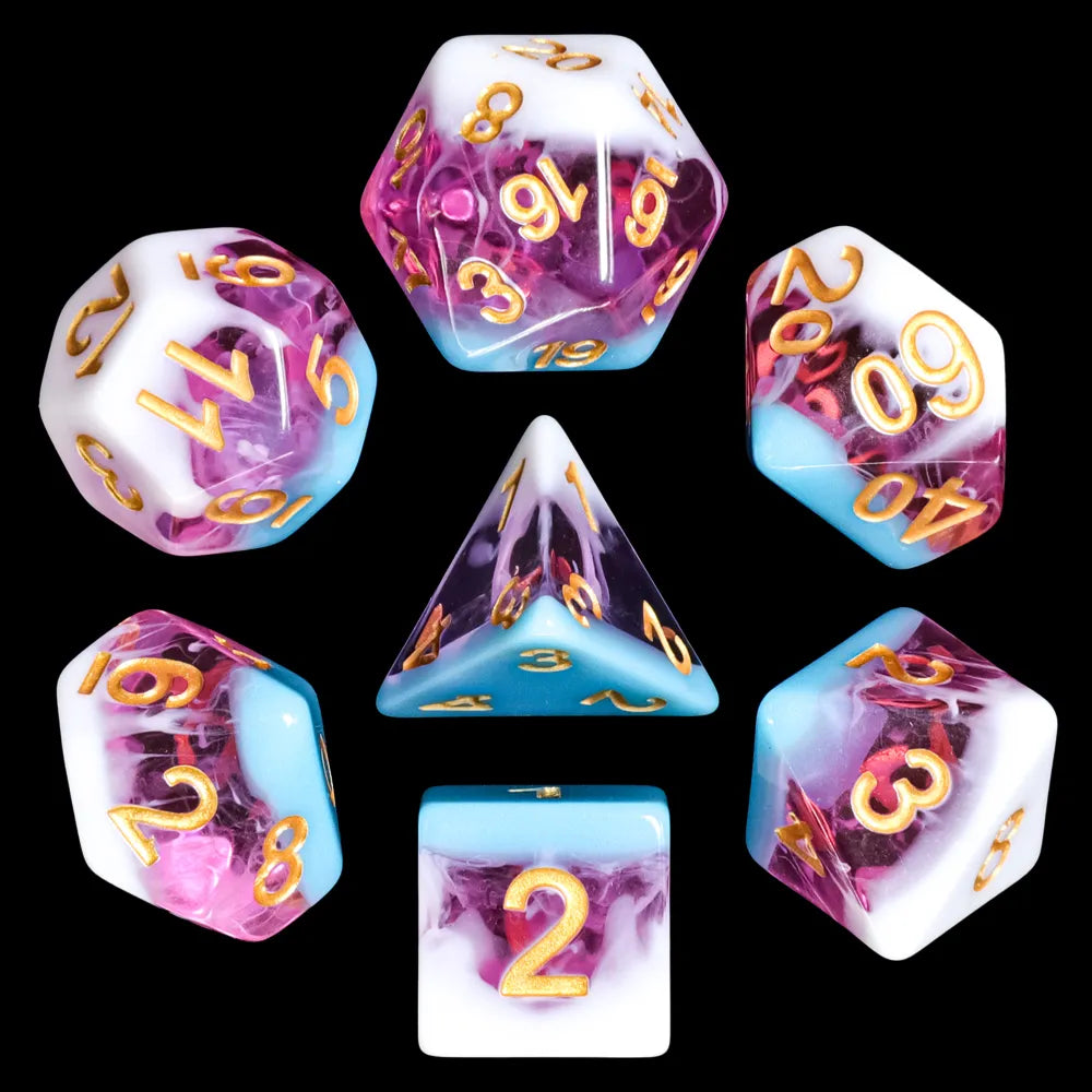 Fairy dnd dice set, dnd dice, RPG dice, role playing games, dice goblin and critical critters