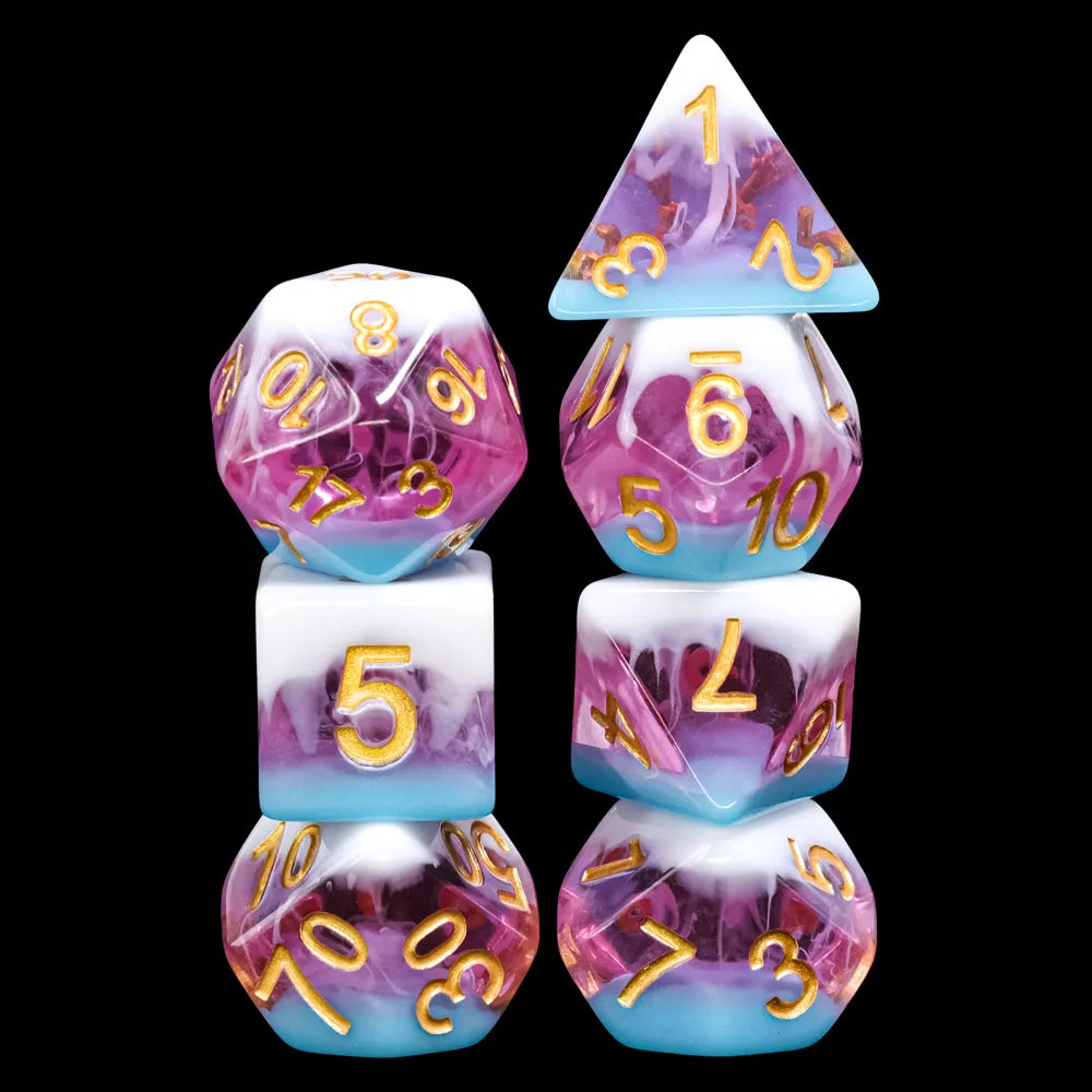 Fairy dnd dice set, dnd dice, RPG dice, role playing games, dice goblin and critical critters