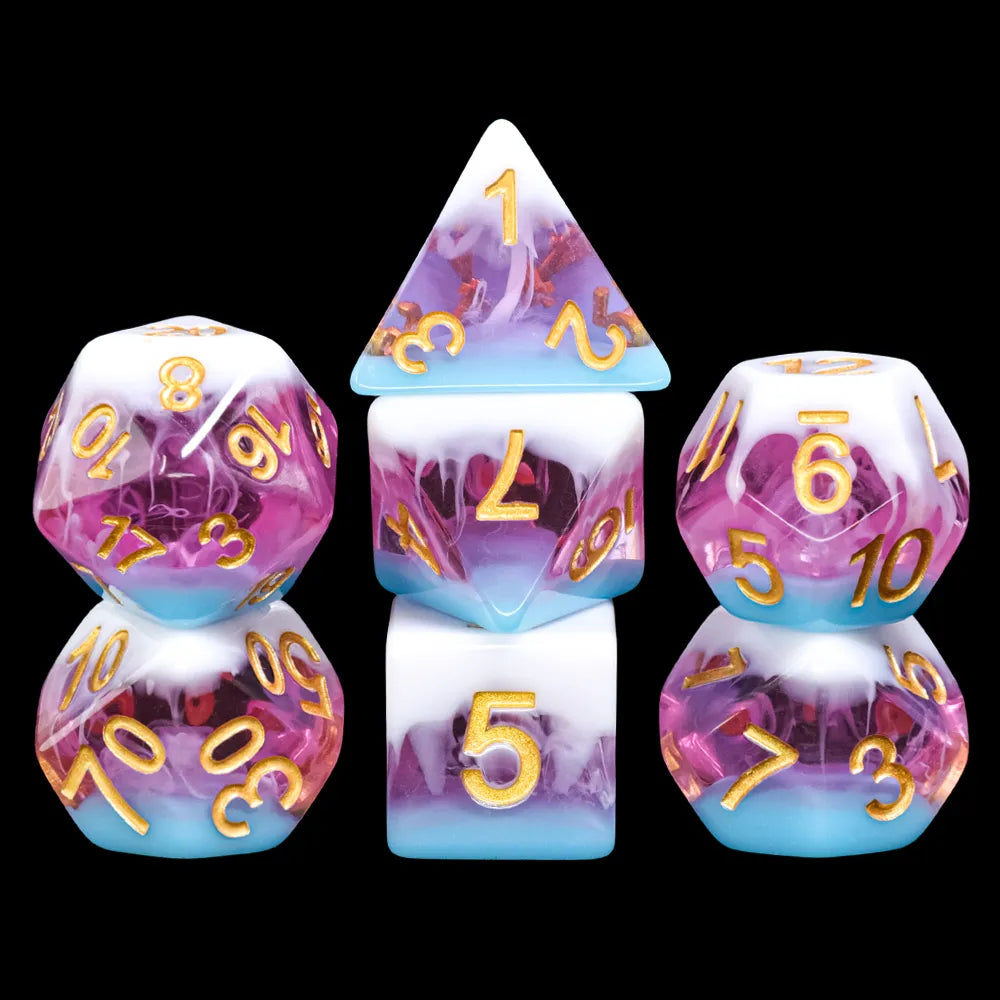 Fairy dnd dice set, dnd dice, RPG dice, role playing games, dice goblin and critical critters