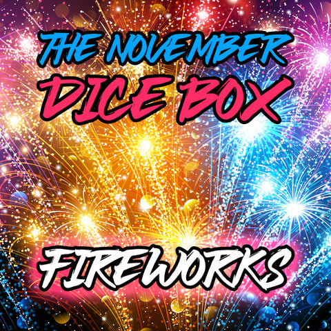 DND dice box, monthly rpg box, dice subscription, Firework dice, dice goblin and critical critters