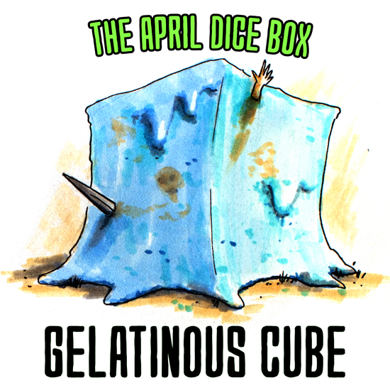 DND dice box, monthly rpg box, dice subscription, gelatinous dice, dice goblin and critical critters