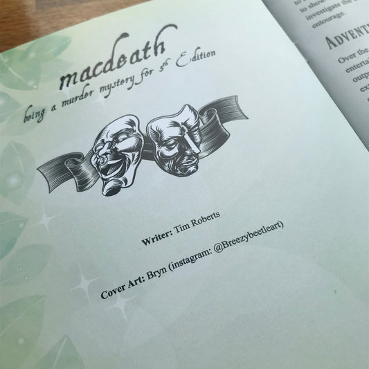 MacDeath, murder mystery in the FeyWild, 5E one shot adventure by Tim Roberts, Home Brew, RPG adventure