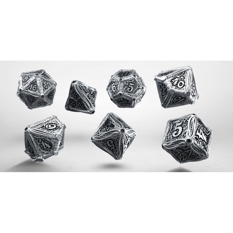 Metal Call of Cthuhu dnd dice, metal dice set, metal dice for role playing games.