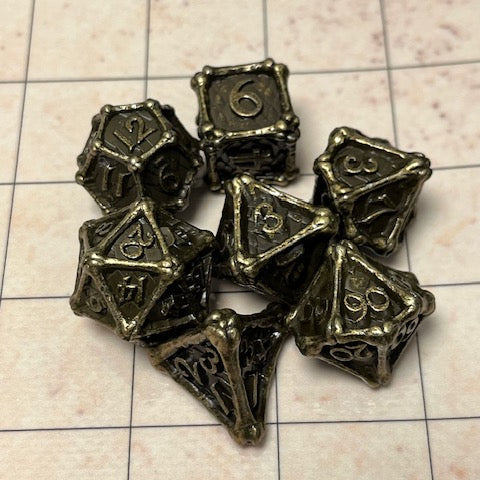 metal dnd ttrpg for role playing games, dice goblin collectors