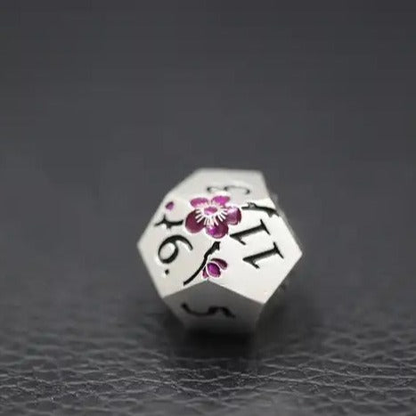 Metal flower dnd dice set, TTRPG role playing games, dice goblin, dice shop online