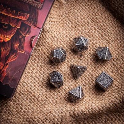 Metal dice for dnd, dnd metal dice, dice for rpg games, dice goblin and critical critters