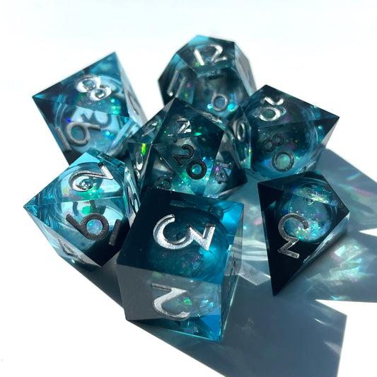 Midnight Liquid Core Sharp Edge Dice