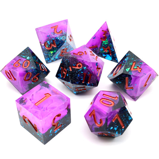 sharp edge dnd TTRPG, dice set for role playing games and dice goblin collectors