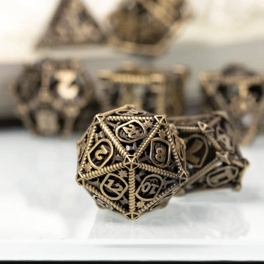 Metal d&d dice set, DND dice set, dice goblin, metal dice