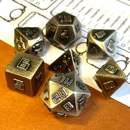 Replicant  - Metal TTRPG/DnD dice set