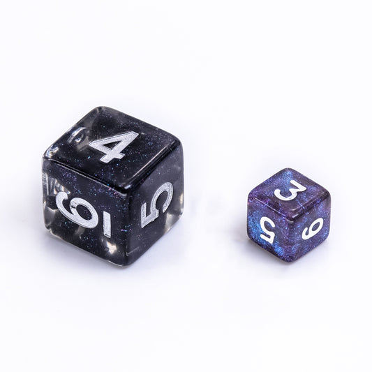 Blue and black mini dnd dice set, dnd dice set, math rocks, polyhedral dice, dice goblin