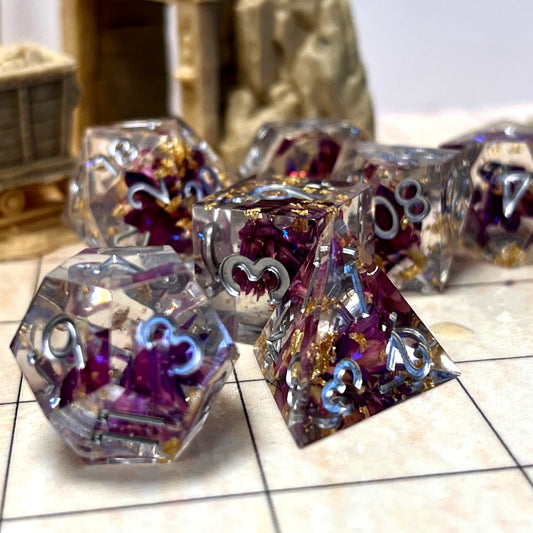 Hyacinth house DND dice set for TTRPG role playing games and dice goblin collectors - D&D dice sets