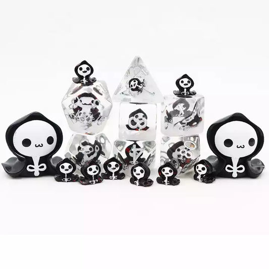 Ghost Face DnD dice set, dnd dice set, D&D dice set, dice goblin, TTRPG, role playing, role playing games