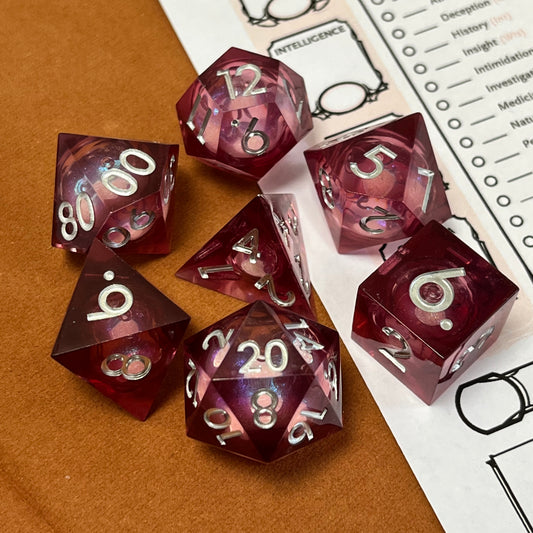 Changes liquid core dnd dice set, TTRPG, role playing, role playing games