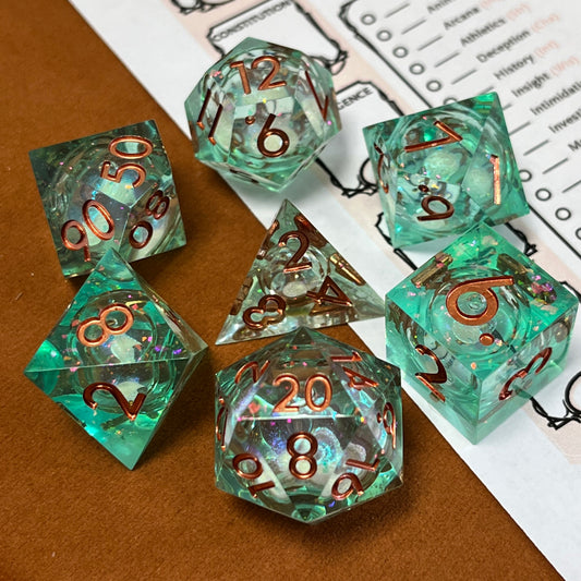 Levitating Liquid Dice set, dnd dice set, dnd dice, dice goblin